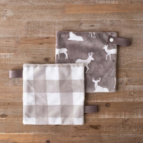 Deer to Me Graphite 8" Binky Minky Lovey
