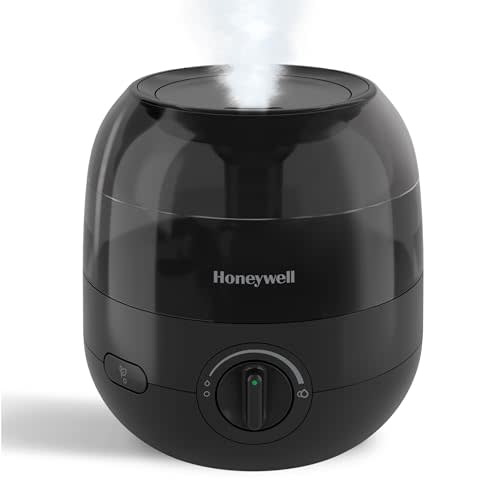 Honeywell Mini Cool Mist humidifier, Easy to Fill and Clean, humidifier for small Bedroom, Kids Rooms, or office. Ultra Quiet Operation and Auto Shut-Off - Black, HUL525B