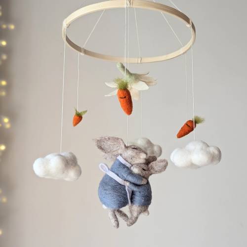 Baby mobile Peter, Rabbit nursery theme, Peter rabbit mobile, Beatrix Potter, Rabbit baby shower, Peter rabbit nursery, Peter rabbit theme