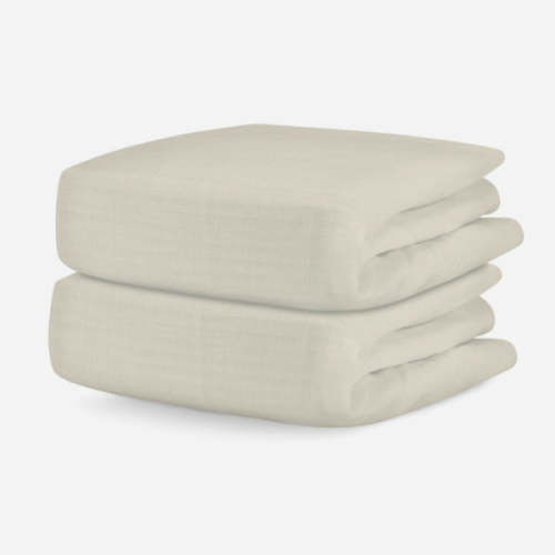 Breathable, Organic Cotton Sheets (2-pack) - Standard / Oatmeal Solid