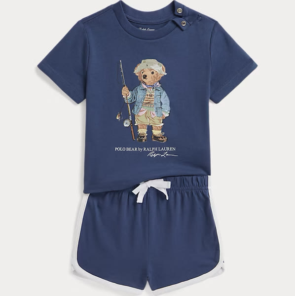 Polo Bear Cotton Jersey Tee & Short
