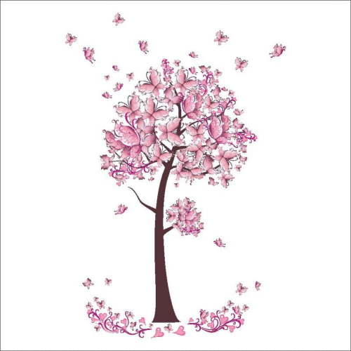 Wall Stickers Removable Butterfly Flower Kid Girl Bedroom Fairy Art Mural Decor