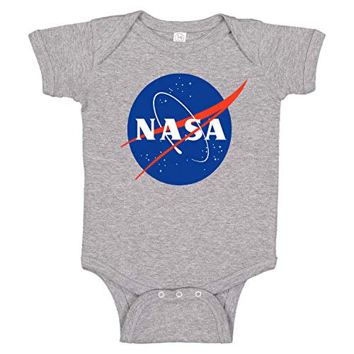 Ink Trendz NASA Meatball Logo Space Exploration Moon Cotton Baby BodySuit Romper Onesie
