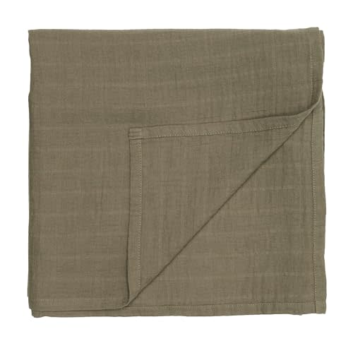 Huxie Swaddle - 100% Organic Cotton - Muslin Swaddle Blankets for Newborn, 47" x 47" (Sage Green)