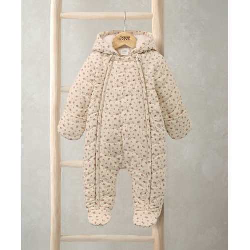 Ditsy Rose Quilted Pramsuit - Floral