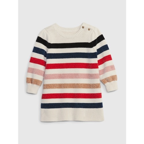 Baby Stripe Sweater Dress in multi stripe, size: 6-12 M