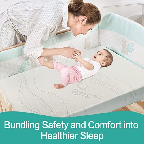 Wonder Dream Baby Crib Mattress and Toddler Mattress, Organic Cotton Cover, 100% Breathable, Non Toxic, No VOC's, Hypoallergenic