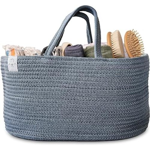 Natemia Premium Baby Diaper Caddy Organizer - Baby Gift Basket for Shower, Portable Diaper Organizer for Changing Table, Newborn Essentials, Nursery Basket