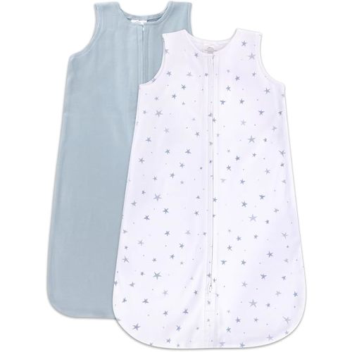 Baby Wearable Blanket - Baby Sleep Sack 100% Interlock Knit Cotton - Sleep Sack 3-6 Months - Comfy Soft Lightweight, 2-Pack Set