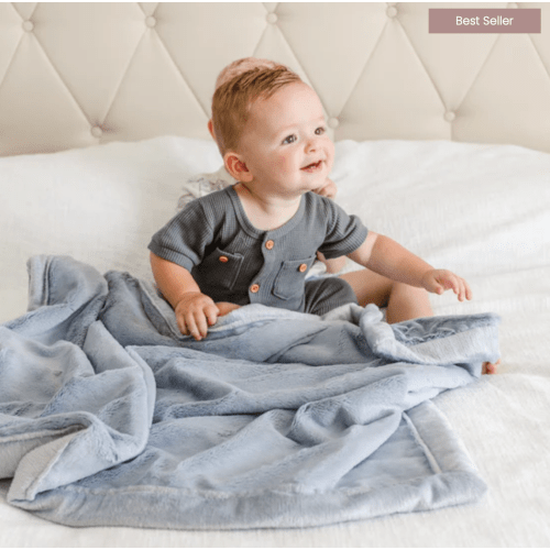 Lush Receiving Blanket – Blue