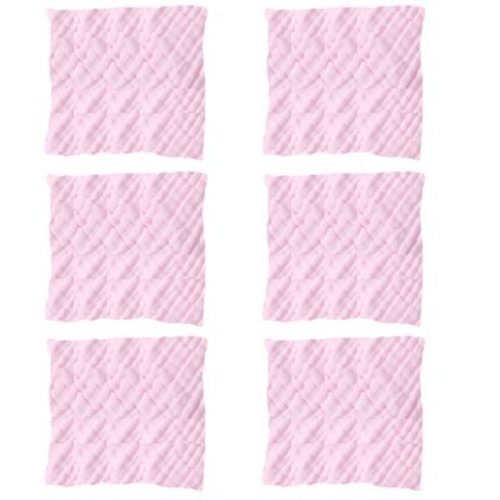 Muslin Burp Cloths for Baby Cotton Large 6 Layers Thicken Super Soft and Absorbent (6 Pack),Pink