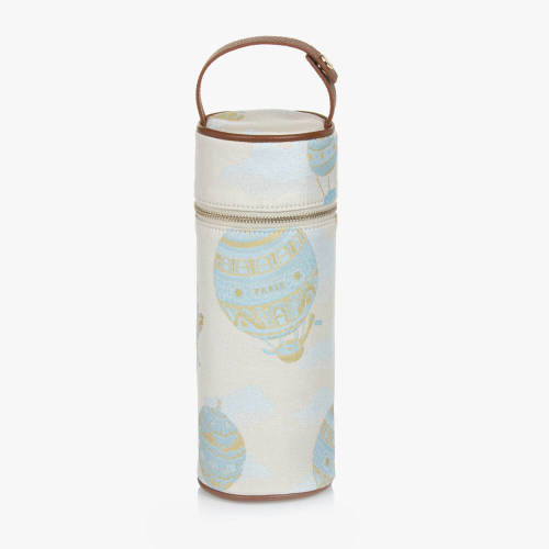 Atelier Choux Paris - Blue Jacquard Bottle Bag (23cm) | Childrensalon
