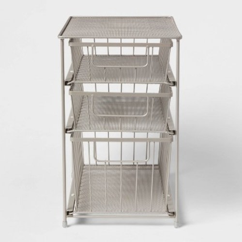 3 Tier Drawer Organizer - Brightroom™, Color: Brushed Nickel