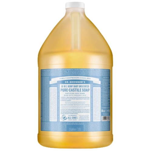 Natural & Pure Castile Soap Made With Organic & Natural Oils Hemp Unscented Castile Soap Fully Biodegradable & Vegan Liquid Soap All Purpose Castile Liquid Soap 1 Gallon Per Pack, Pack of 1
