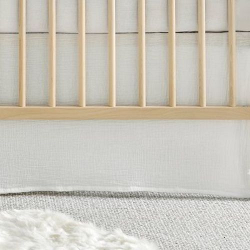 Cloud Muslin Dust Ruffle Beige - Levtex Baby