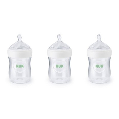 NUK Simply 3pk Natural Bottle with Safe Temp