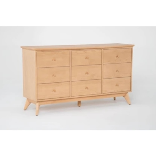 Mariko Natural Wood 34" 9 Drawer Dresser | Birch | Living Spaces