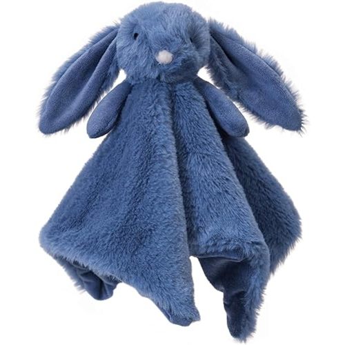 Apricot Lamb Stuffed Animals Navy Blue Bunny Rabbit Security Blanket Infant Nursery Character Blanket Luxury Snuggler Plush Baby Lovey(Navy Blue Bunny, 13 Inches)