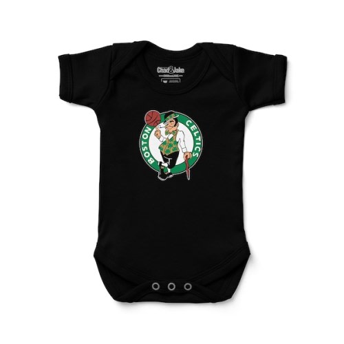 Newborn & Infant Boston Celtics Chad & Jake Black Primary Logo Bodysuit