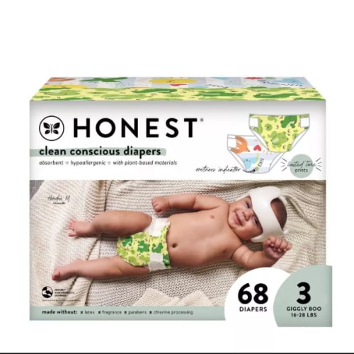The Honest Company Clean Conscious Disposable Diapers Spread Your Wings + Ur, Size 4, 68 Count