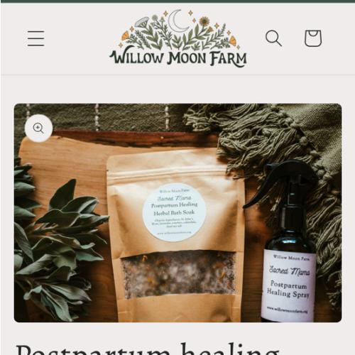 Postpartum healing spray + sitz bath – Willow Moon Farm