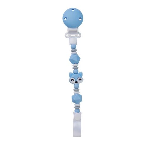 SARO "Foxy" Silicone Pacifier Clip Holder: BPA-Free Baby Teether Chain & Soother Clip