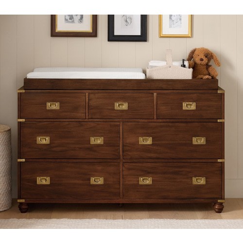 Campaign 7-Drawer Dresser & Topper Set (56w x 19d")