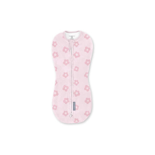 SwaddleMe by Ingenuity Compression Baby Swaddle Pod, Two-Way Zipper for Easy Diaper Changes, Improves Sleep & Calms Startle Reflex, 0-2 Months, 1.0 TOG, 1-Pack - Flower Confetti