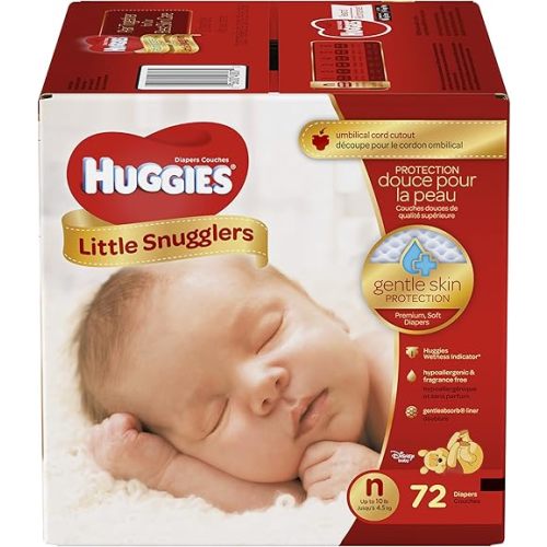 Huggies Little Snugglers Baby Diapers Newborn, 72ct
