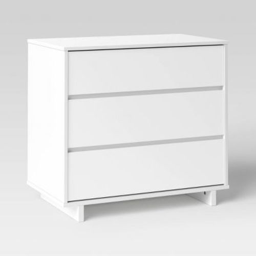 Modern 3 Drawer Dresser White - Room Essentials™: Laminated, Carb Certified, Includes Anti-tip Hardware
