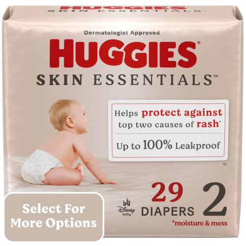 Huggies Skin Essentials Baby Diapers, Size 2 (12-18 lbs), 29 Ct (Select for More Options)