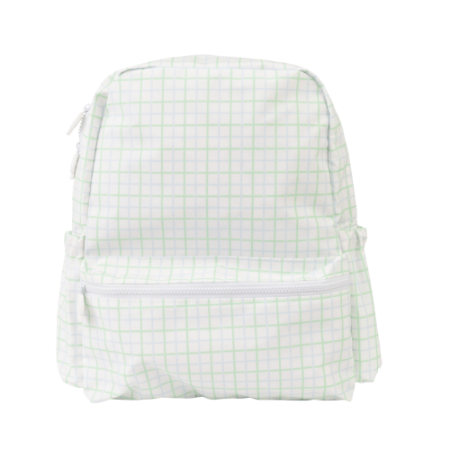 The Small Backpack | Blue + Green Windowpane