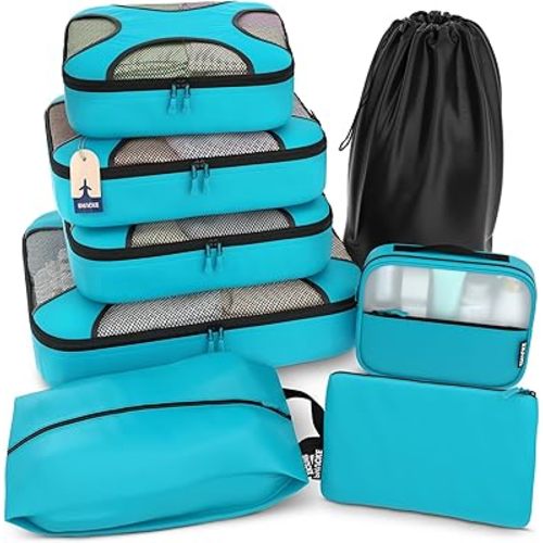 5 Set/8 Set Packing Cubes - Travel Organizers with Laundry Bag