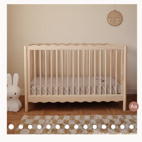 babyletto Swell 4-in-1 Convertible Crib with Conversion Kit - blonde