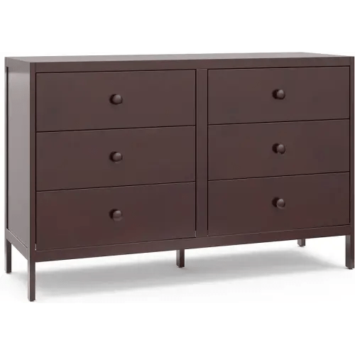 Graco Theo 6 Drawer Dresser (Espresso) - GREENGUARD Gold Certified, Interlocking Drawer System, Dresser Drawer Organizer for Nursery & Kids Bedroom