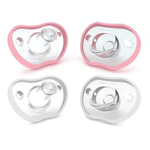 Nanobebe Flexy Pacifier 0-3M 4Pk Pink / White | Baby Bunting AU
