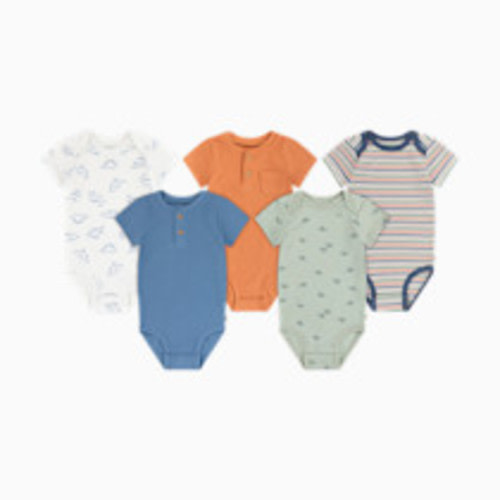 Huggies Elevated Bodysuit (5 Pack) - Desert Sage/Orange, Newborn
