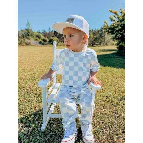 Blue Checkered Cozy Wear