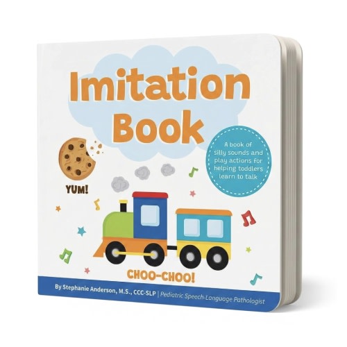 Imitation Book: Interactive & Fun Learn to Talk Board Book For Toddlers Ages 0-4, Written by a Speech Therapist