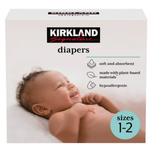 Kirkland Signature Diapers, Sizes 1-2, 192 Count