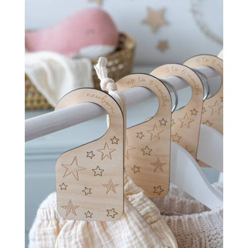 New Baby Wooden Wardrobe Hangers | New Baby Gift