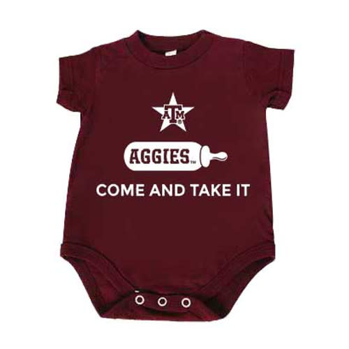 Come And Take It Onesie - Maroon - The Warehouse at C.C. Creations