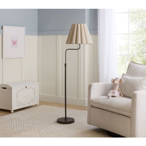 Linen Fluted Floor Lamp (61")