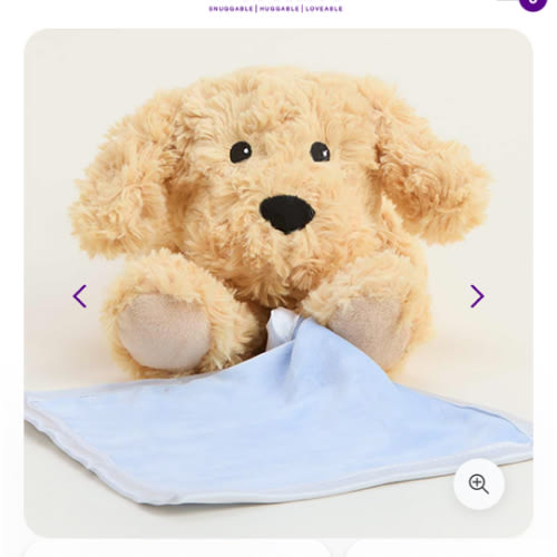 Golden Dog Security Blankie Warmies | Baby Blanket | Security Blanket for Infants