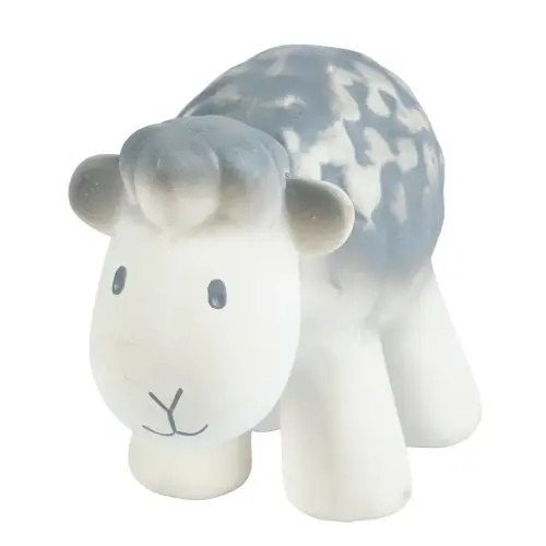 Tikiri My First Farm Sheep Natural Rubber Rattle (White)