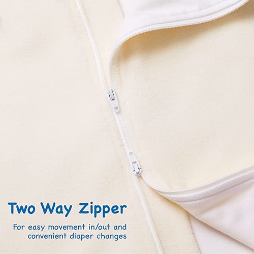 Baby Merlin's Magic Dreamsack - Microfleece Wearable Blanket Baby Sleep Sack - Transition Sleep Sack for 6-12 Months Babies - Promotes Restful Sleep and Liberty of Movement - Cream