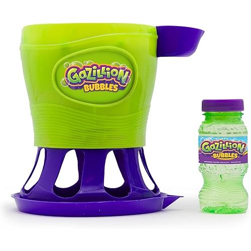 Gazillion Tornado Bubble Machine - Kids Bubble Blower - Blows 4500 Bubbles per Minute - Ideal for Outdoor Fun & Parties - Includes 4 oz. Gazillion Bubble Non-Toxic Solution