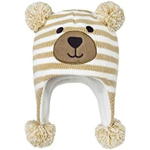 Century Star Baby Boy Hat Winter Fleece Lined Hat Knit Earflap Kids Caps Infant Toddler Hats for Baby Girls with Pom Pom