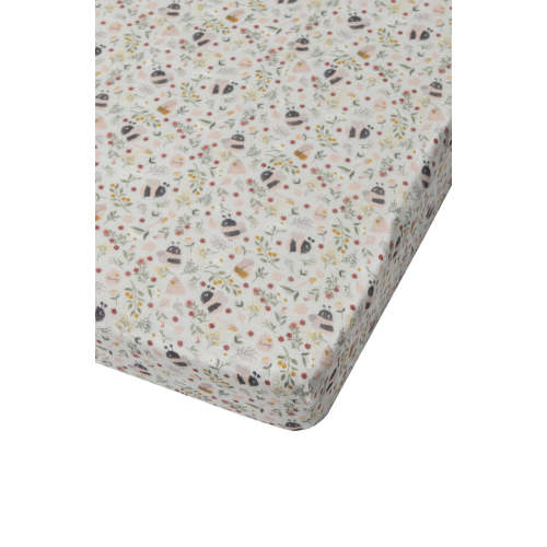 Muslin Fitted Crib Sheet - Bumble Bees