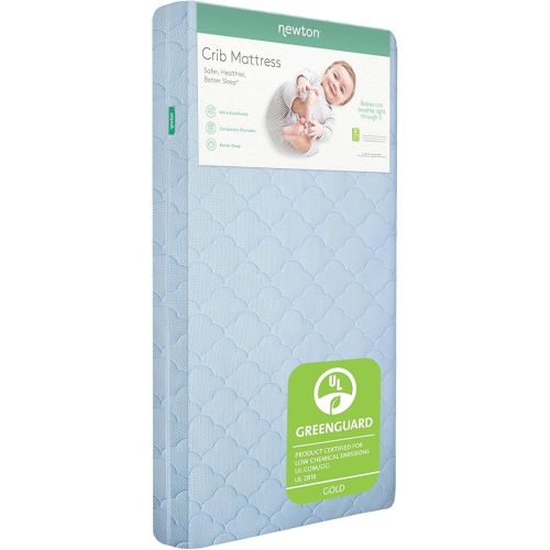 Newton Baby Crib Mattress - Infant & Toddler Mattress, Baby Bed Mattress, Dual-Layer, Safe, Breathable & Washable Mattress, Removable Cover, Deluxe 5.5 inch-Thick Cushion, Sky Blue